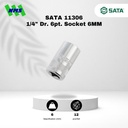 Kunci Soket SATA 11306 1/4" Dr. 6Pt. Socket 6mm