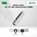 Kunci Soket Panjang SATA 13413 1/2" Dr. 6Pt. Deep Socket 22 mm