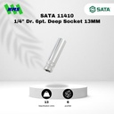 Kunci Soket Panjang SATA 11410 1/4" Dr. 6Pt. Deep Socket 13mm