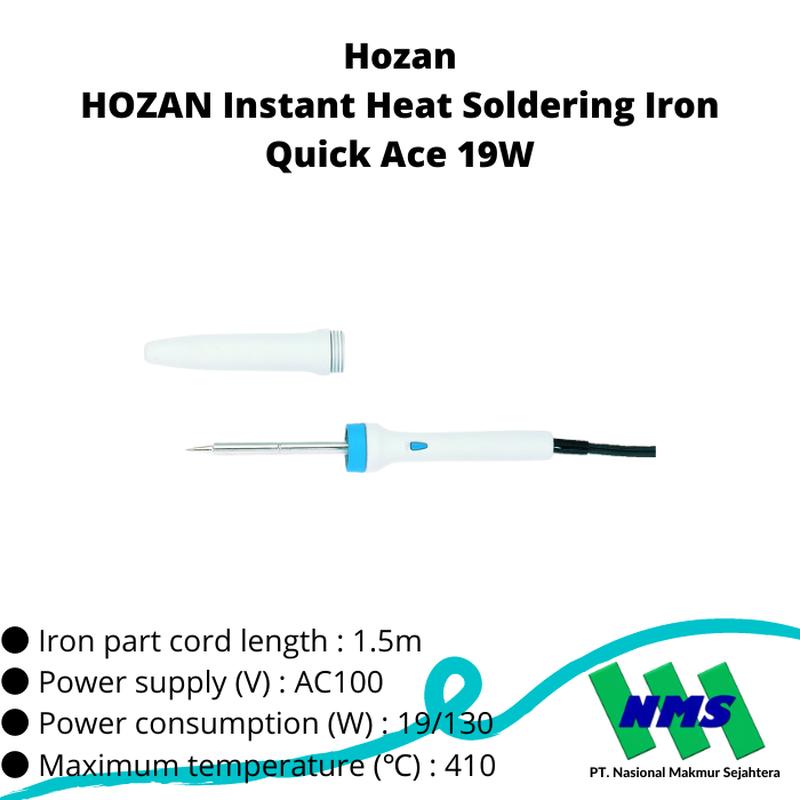 TRUSCO 117-2778 HOZAN Instant Heat Soldering Iron Quick Ace 19W