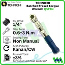 Kunci Torsi QSP3N 1/4" 0.6-3 Nm TOHNICHI Preset Torque Wrench