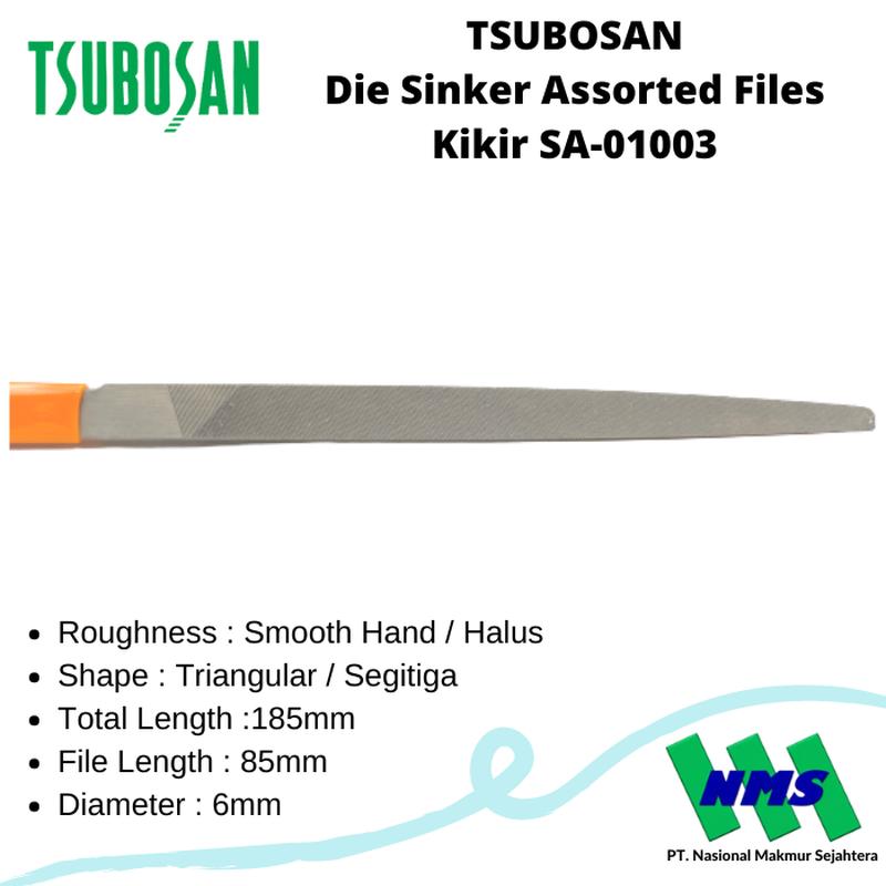 Kikir Segitiga Tekstur Halus Tsubosan SA-01003 Satuan