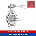 10" Butterfly Valve Stainless Seat PTFE Disc SS 304 Size 10 Inch