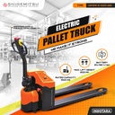 Pallet Truck elektrik 1.5 Ton / TonShigemitsu Warehouse Equipment Heavy Duty Electric Pallet Truck 1.5T MP15W-E-1220-685