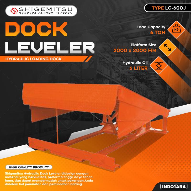 SHIGEMITSU Heavy Duty Hydraulic Dock Leveler LC-600J 2000x2000 mm - 6 Ton