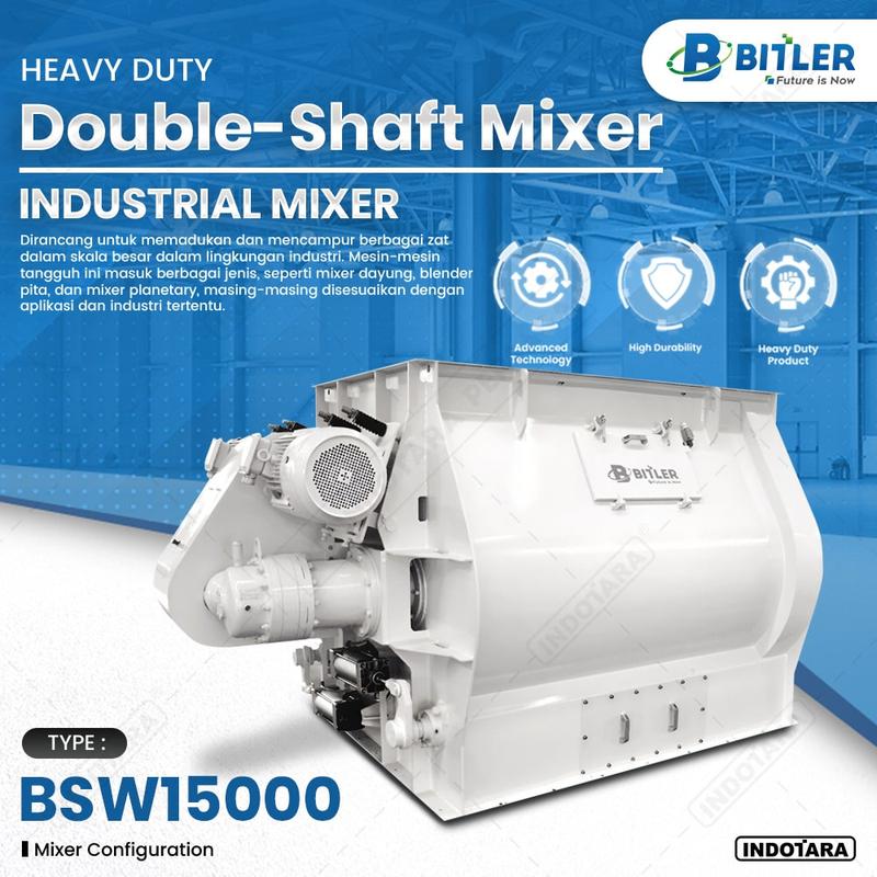 Mixer Industrial / Mixer Beton Planetary / Double-Shaft Mixer Bitler BSW15000