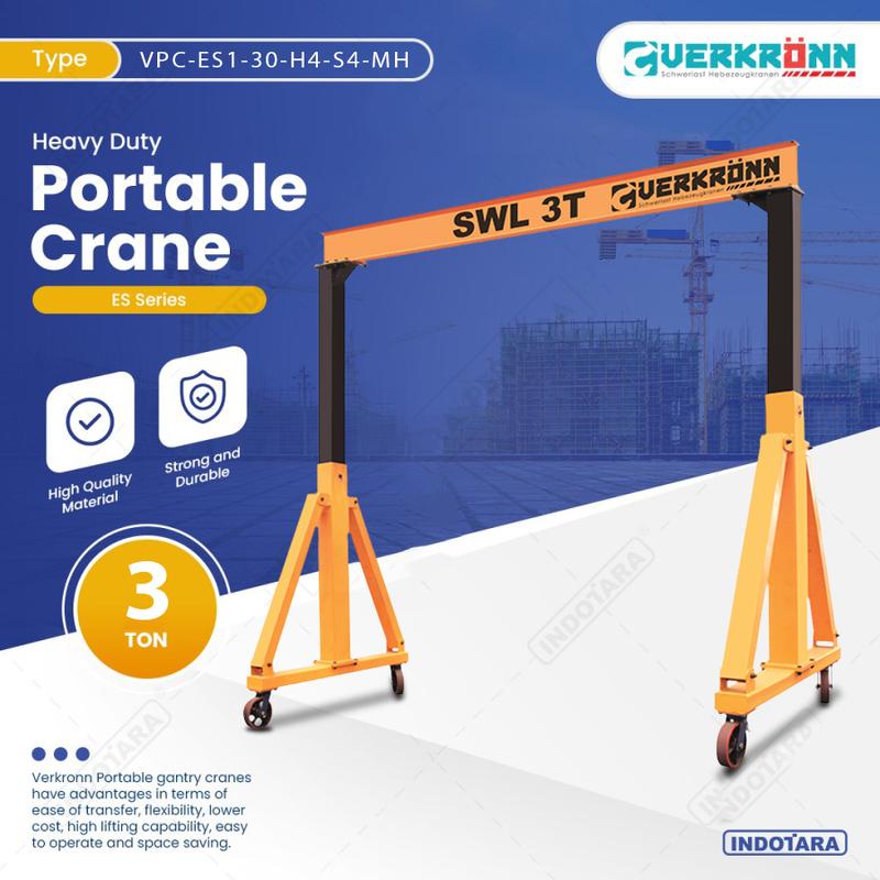 Verkronn Portable Gantry Crane 3 Ton VPC-ES1-30-H4-S4-MH
