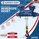 10 Ton Wirerope Hoist / Sungdo Wirerope Hoist CSM10-H12-MH - Monorail Creep Speed - 12M Lifting
