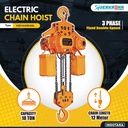 Electric Chain Hoist 3 Phase Double Speed 10 Ton Verkronn VCE10-04D