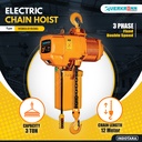 Electric Chain Hoist 3 Phase Double Speed 3 Ton Verkronn VCE03-01D
