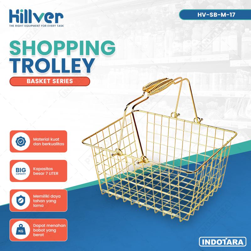 Keranjang Belanja Kosmetik Shopping Metal Basket Hillver HV-SB-M-17 (7 L)