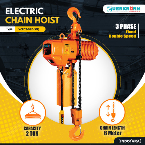 Electric Chain Hoist 3 Phase Double Speed 2 Ton Verkronn VCE02-02D
