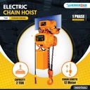 Electric Chain Hoist Single Phase Monorail 2 Ton Verkronn VCET02SP-02S