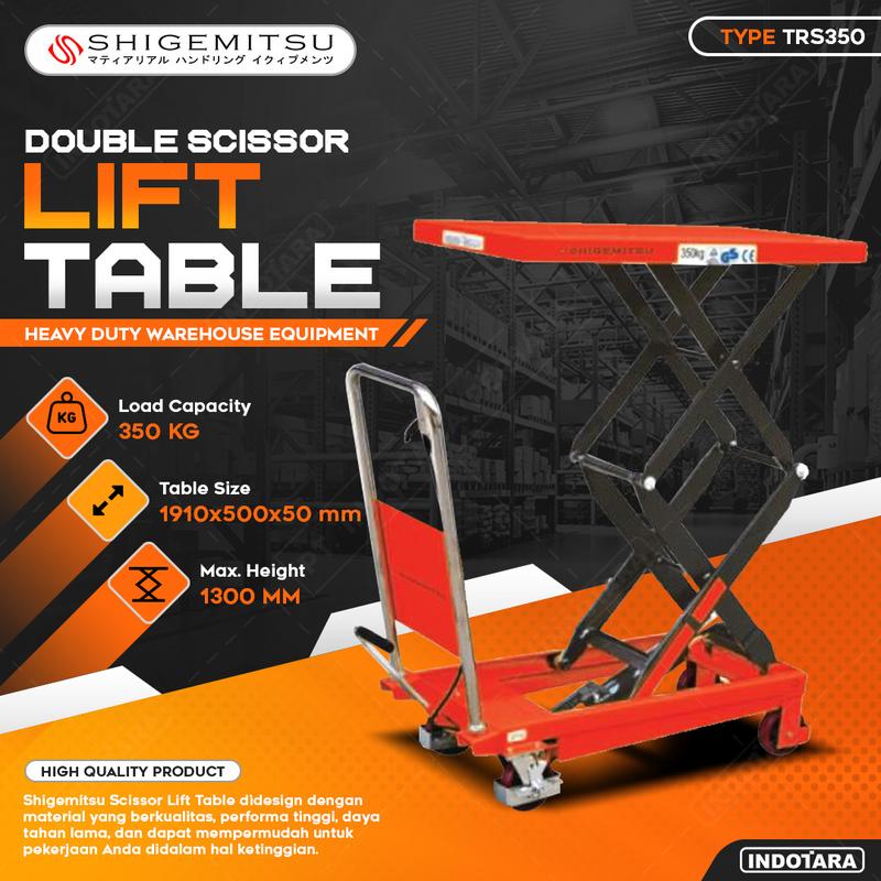 Double Scissor Lift Table 350Kg Shigemitsu - TRS350