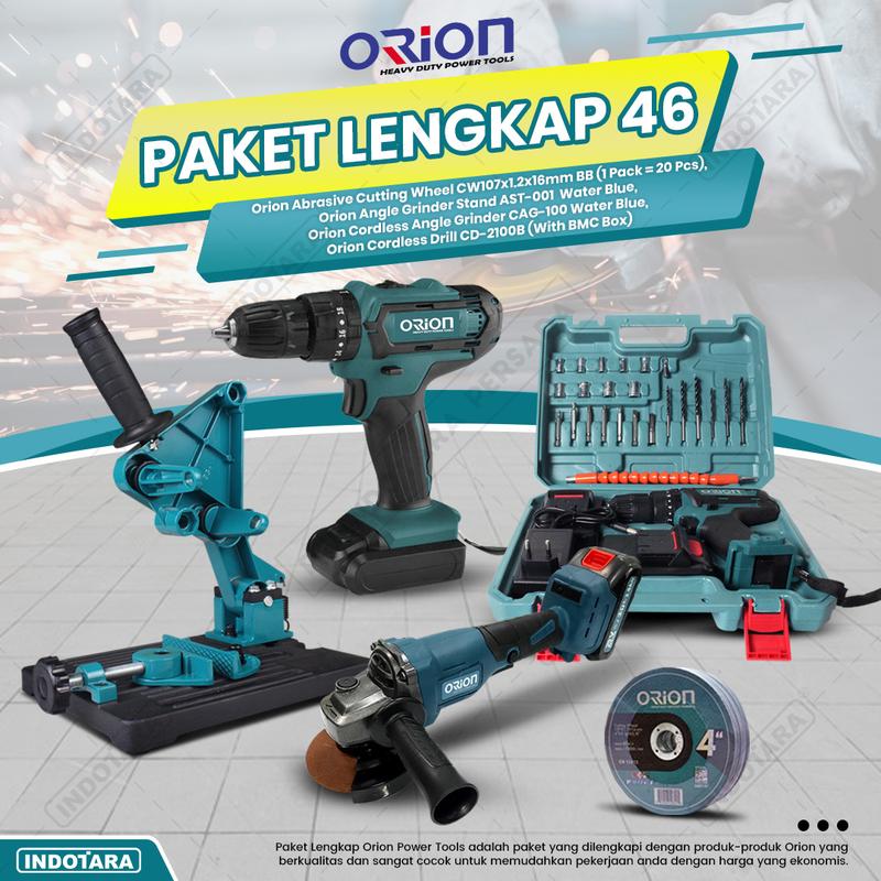 Paket Lengkap 46 - Gerinda Tangan CAG100 - Mesin Bor Tangan CD2100B