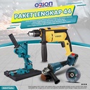 Paket Lengkap 44 - Gerinda Tangan CAG100 - Mesin Bor Tangan HD6617P