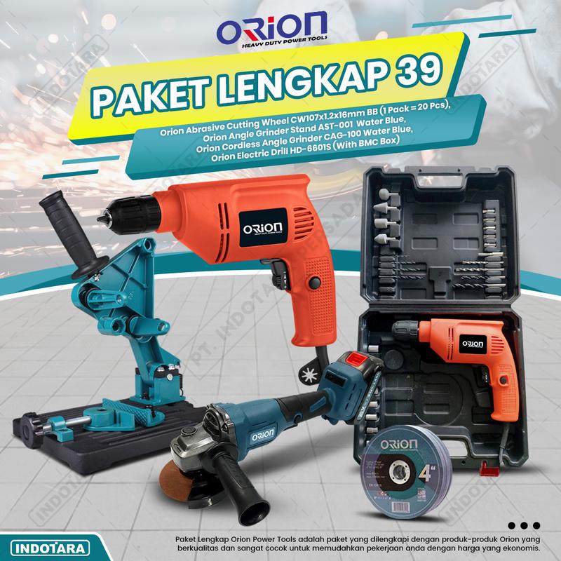 Paket Lengkap 39 - Gerinda Tangan CAG100 - Mesin Bor Tangan HD6601S