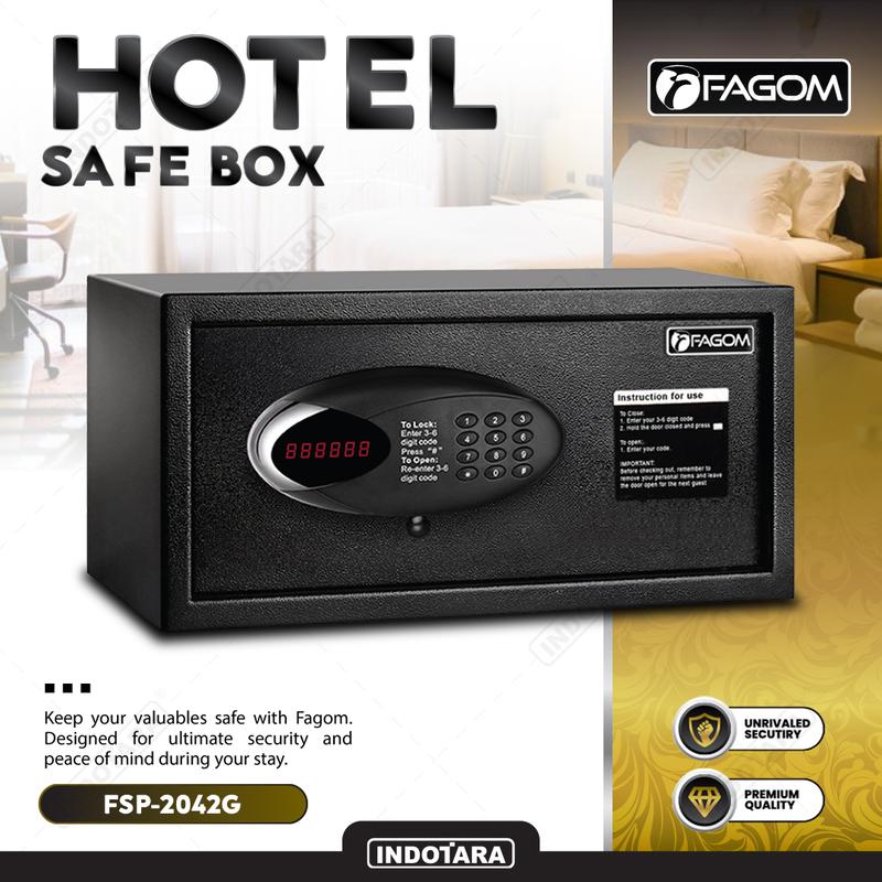 FAGOM 37x42x20 cm Brankas Besi Hotel - With Digital Lock