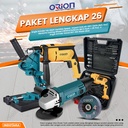 Paket Lengkap 26 - Gerinda Tangan HG954V - Mesin Bor Tangan HD6617