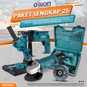 Paket Lengkap 25 - Gerinda Tangan HG954V - Mesin Bor Tangan HD600S