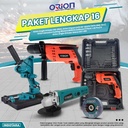 Paket Lengkap 16 - Gerinda Tangan HG9523 - Mesin Bor Tangan HD6622S
