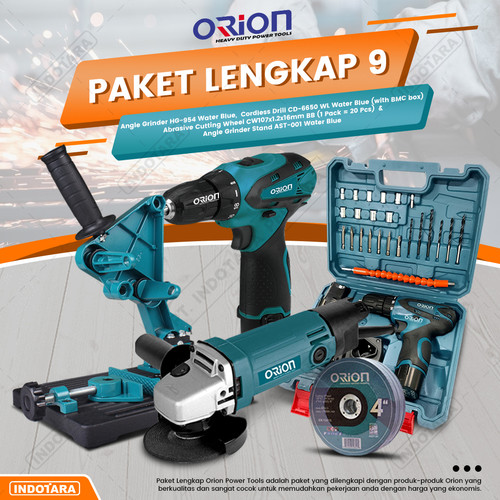 Paket Lengkap 9 - Gerinda Tangan HG954 - Mesin Bor Tangan CD6650