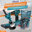 Paket Lengkap 9 - Gerinda Tangan HG954 - Mesin Bor Tangan CD6650