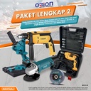 Paket Lengkap 2 - Gerinda Tangan HG954 - Mesin Bor Tangan HD6617