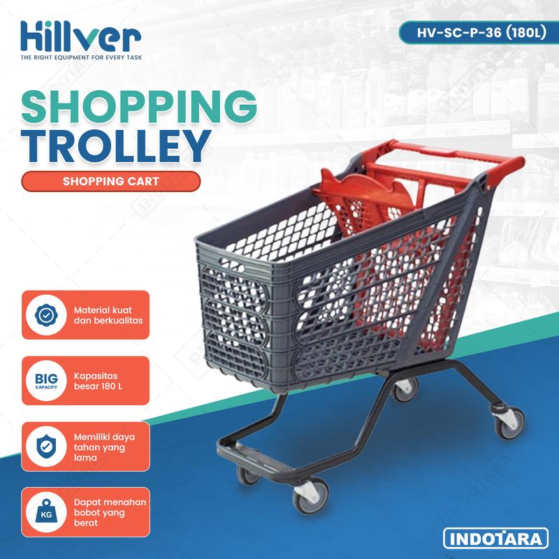 Trolley Belanja Troli Supermarket 180 Liter Hillver