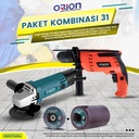 Paket Kombinasi 31 - Gerinda Tangan HG954V - Mesin Bor Tangan HD6622P
