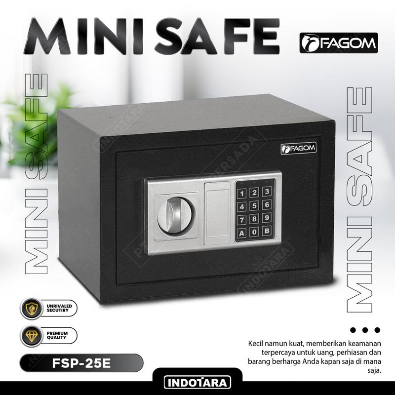FAGOM Brankas Besi Mini Safe Deposit Box Password Digital Elektrik