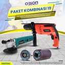 Paket Kombinasi 19 - Gerinda Tangan HG9523 - Mesin Bor Tangan HD6622P