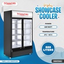 Tomori Display 2 Pintu / Showcase Cooler 1400 Liter - Black