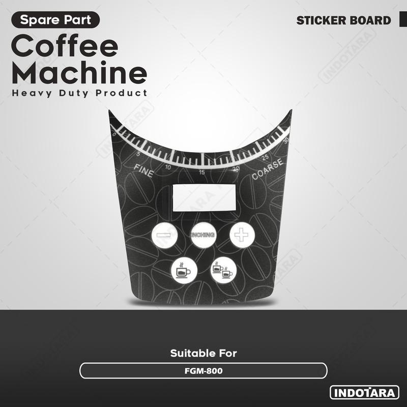 Sticker Board For Ferratti Ferro Coffee Grinder Machine FGM-800