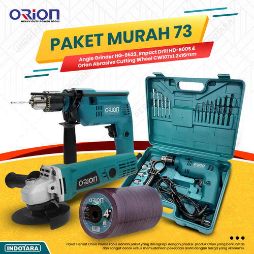 Paket Murah 73 - Gerinda Tangan HG9523 - Mesin Bor Tangan HD600S