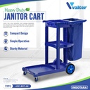Valter Gerobak Alat Kebersihan Trolley Janitor Serbaguna
