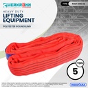 Verkronn Polyester Roundsling / Tali Angkat Kapasitas 5 Ton