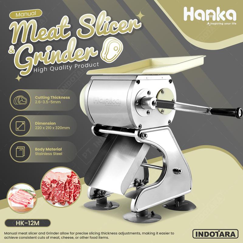 Meat Slicer & Grinder Pengiris Dan Penggiling Daging Manual Hanka