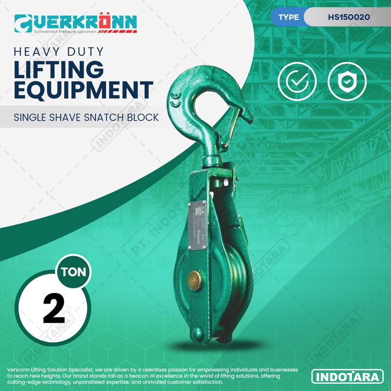 Alat Pengangkat Blok Katrol Single Shave Snatch Block Verkronn