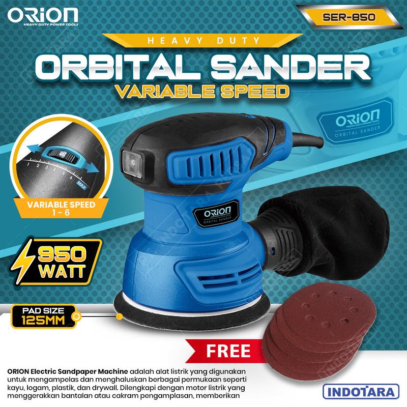 Orbital Sander Mesin Amplas Orbital Kayu/Tembok - Orion SER-850