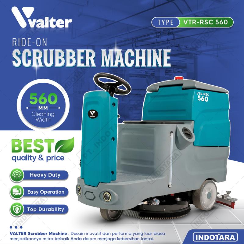 Mesin Pembersih / Penggosok Lantai Otomatis Valter Ride On Scrubber