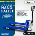 Hemnex Manual Hand Pallet 2, 3 Dan 5 Ton Dengan Berbagai Ukuran Garpu
