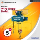Electric Wire Rope Hoist 5 Ton Samsung Hoist SN05-H12-MH