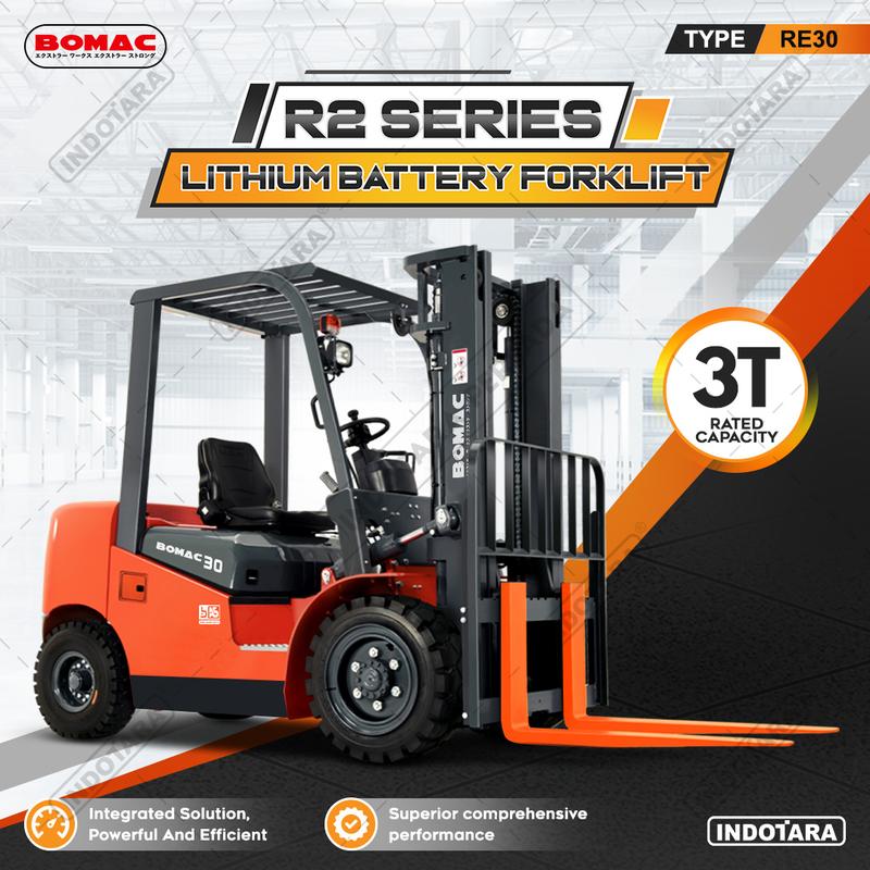 BOMAC LITHIUM BATTERY FORKLIFT 3T, RE30-SLBR2C - STANDART LIFT 3M