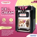Mesin Es Krim 3 Tuas (Rainbow Ice Cream) TOMORI TIM-318GSC - Black