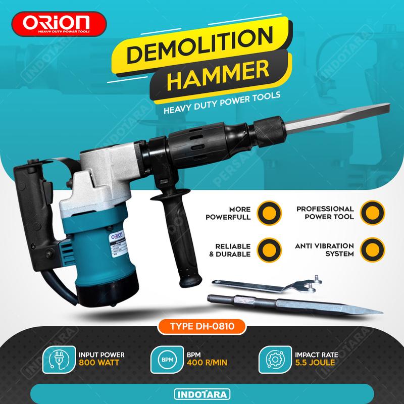 Mesin Jack Hammer Bobok Beton Orion DH-0810 Demolition Hammer DH-0810