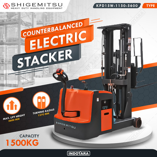 Shigemitsu Counterbalanced Electric Stacker KPD15W-1150-5600