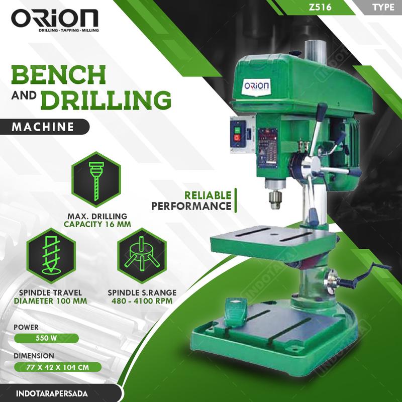 Mesin Bor Duduk Orion Industrial Bench Drill Z516