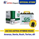 Aki mobil GS ASTRA Hybrid NS40 GSHY-NS40 Avanza Xenia Rush Terios dll
