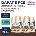 (Dapat 5 pcs) Glade Matic Refill Elegant Vanilla & Oudwood 146gr